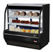 Turbo Air TCDD-48H-B-N 48" Curved Glass Full-Service Deli Display Case, 3 Levels, Black Exterior, 115v - Donut-Equipment.com