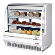 Turbo Air TCDD-48H-W-N 48" Curved Glass Full-Service Deli Display Case, 3 Levels, White Exterior, 115v - Donut-Equipment.com