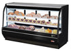 Turbo Air TCDD-96H-B-N 96-1/2" Curved Glass Full-Service Deli Display Case, 3 Levels, Black Exterior, 115v - Donut-Equipment.com