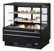 Turbo Air TCGB-48UF-B-N 48-1/2" Refrigerated Straight Glass Full-Service Bakery Display Case, 3 Levels, Black Exterior, 115v - Donut-Equipment.com
