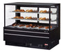 Turbo Air TCGB-60UF-DR-B 60" Straight Glass Full-Service Dry Bakery Display Case, 3 Levels, Black Exterior, 115v - Donut-Equipment.com