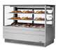 Turbo Air TCGB-60UF-DR-S 60-1/2" Straight Glass Full-Service Dry Bakery Display Case, 3 Levels, Stainless Steel Exterior, 115v - Donut-Equipment.com