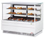 Turbo Air TCGB-60UF-DR-W 60" Straight Glass Full-Service Dry Bakery Display Case, 3 Levels, White Exterior, 115v - Donut-Equipment.com