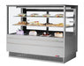 Turbo Air TCGB-60UF-S-N 60-1/2" Refrigerated Straight Glass Full-Service Bakery Display Case, 3 Levels, Stainless Steel Exterior, 115v - Donut-Equipment.com