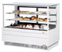 Turbo Air TCGB-60UF-W-N 60-1/2" Refrigerated Straight Glass Full-Service Bakery Display Case, 3 Levels, White Exterior, 115v - Donut-Equipment.com