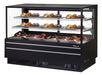 Turbo Air TCGB-72UF-DR-B 72" Straight Glass Full-Service Dry Bakery Display Case, 3 Levels, Black Exterior, 115v - Donut-Equipment.com