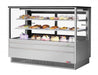 Turbo Air TCGB-72UF-S-N 72-1/2" Refrigerated Straight Glass Full-Service Bakery Display Case, 3 Levels, Stainless Steel Exterior, 115v - Donut-Equipment.com