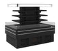Turbo Air TIOM-24CSCB-N 72" Square Glass Island Open Air Merchandiser, 24 Cu. Ft., Self-Serve, Black, 220v - Donut-Equipment.com