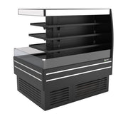 Turbo Air TIOM-48CSB-N 73" Square Island Open Air Merchandiser, 36 Cu. Ft., Self-Serve, Black, 220v - Donut-Equipment.com