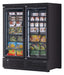 Turbo Air TJMF-55SDB-N 65" Black Super Deluxe Two Section Glass Door Display Freezer – (2) Swing Doors, 115v - Donut-Equipment.com