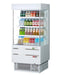 Turbo Air TOM-25MSEW-N 28" White Narrow Depth Vertical Open Air Cooler / Air Curtain Display Case with (4) Levels, 115v - Donut-Equipment.com
