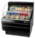 Turbo Air TOM-30SB-N 28" Slim Line Horizontal Open Air Cooler w/ (3) Levels – Black Exterior, 115v - Donut-Equipment.com