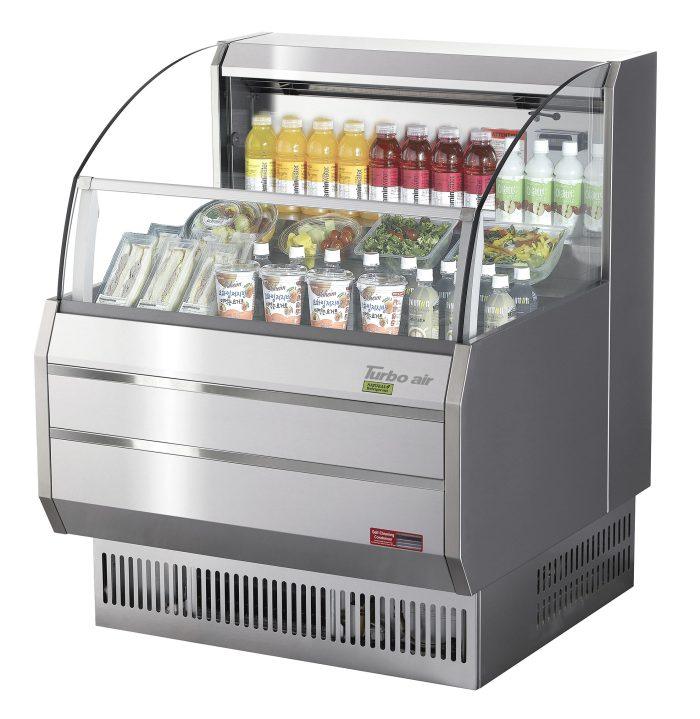 Turbo Air TOM-30SS-N 28 1/8" Horizontal Open Air Cooler w/ (3) Levels, 115 - Donut-Equipment.com