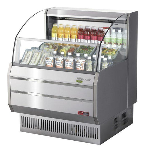 Turbo Air TOM-30SS-N 28 1/8" Horizontal Open Air Cooler w/ (3) Levels, 115 - Donut-Equipment.com