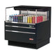 Turbo Air TOM-36L-UF-B-1S-N 34 3/4" Black Low Profile Horizontal Open Air Cooler w/ (1) Level – Ultra Front Merchandiser, 115v - Donut-Equipment.com