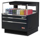 Turbo Air TOM-36L-UFD-B-1S-N 34 3/4" Black Low Profile Horizontal Open Air Cooler w/ (1) Level – Ultra Front Deluxe Merchandiser, 115v - Donut-Equipment.com
