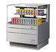 Turbo Air TOM-36L-UFD-S-2S-N 34 3/4" Stainless Steel Low Profile Horizontal Open Air Cooler w/ (2) Levels – Ultra Front Deluxe Merchandiser, 115v - Donut-Equipment.com