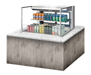 Turbo Air TOM-36L-UFD-S-2SI-N 36" Drop-In Horizontal Open Air Cooler w/ (2) Levels – Stainless Steel Exterior, 115v - Donut-Equipment.com