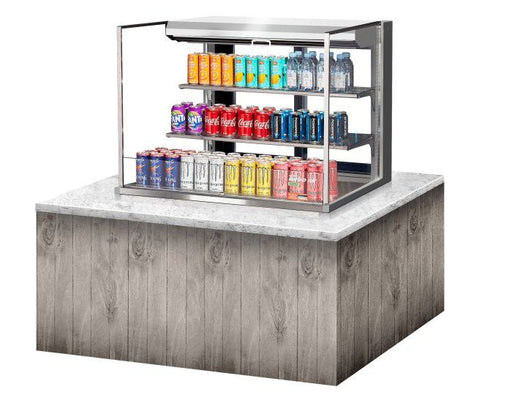 Turbo Air TOM-36L-UFD-S-3SI-N 36" Drop-In Horizontal Open Air Cooler w/ (3) Levels – Stainless Steel Exterior, 115v - Donut-Equipment.com