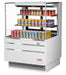 Turbo Air TOM-36L-UFD-W-3S-N 34 3/4" White Low Profile Horizontal Open Air Cooler w/ (3) Levels – Ultra Front Deluxe Merchandiser, 115v - Donut-Equipment.com