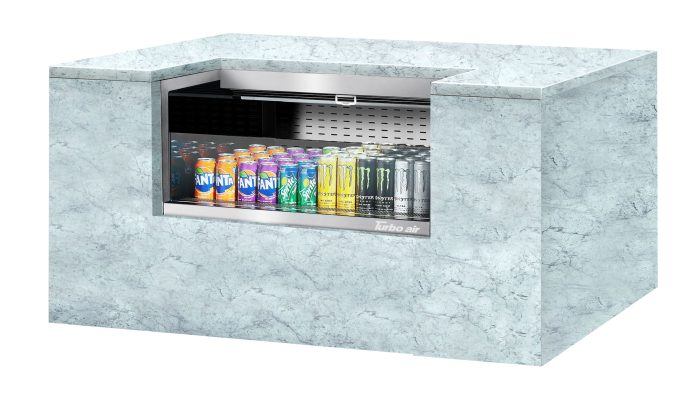 Turbo Air TOM-36UC-S-N 36 1/4" Drop-In Horizontal Open Air Cooler w/ (1) Level – Stainless Steel Exterior, 115v - Donut-Equipment.com