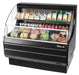 Turbo Air TOM-40LB-N 39" Horizontal Open Air Cooler w/ (2) Levels – Low Profile, Black Exterior, 115v - Donut-Equipment.com