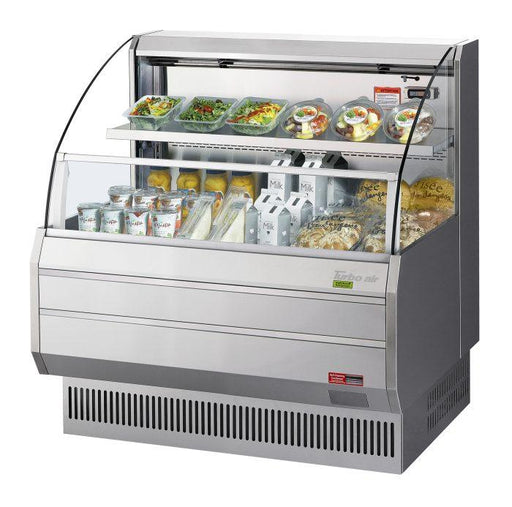 Turbo Air TOM-40LS-N 39" Low Profile Horizontal Open Air Cooler – Stainless Steel Display Merchandiser, (2) Levels, 115v - Donut-Equipment.com