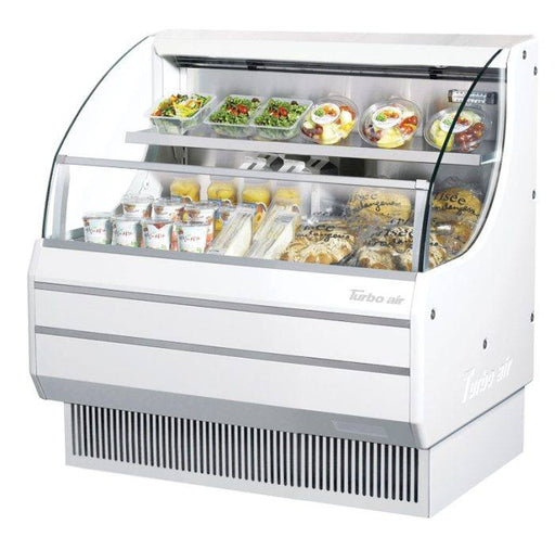 Turbo Air TOM-40LW-N 39" Horizontal Open Air Cooler w/ (2) Levels – Low Profile, White Exterior, 115v - Donut-Equipment.com