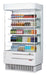 Turbo Air TOM-40SEW-N 39 7/8" White Narrow Depth Vertical Open Air Cooler / Air Curtain Display Case with (5) Levels, 115v - Donut-Equipment.com