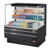 Turbo Air TOM-48L-UF-B-3S-N 46 3/4" Black Low Profile Horizontal Open Air Cooler w/ (3) Levels – Ultra Front Merchandiser, 115v - Donut-Equipment.com