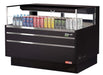 Turbo Air TOM-48L-UFD-B-1S-N 46 3/4" Black Low Profile Horizontal Open Air Cooler w/ (1) Level – Ultra Front Deluxe Merchandiser, 115v - Donut-Equipment.com