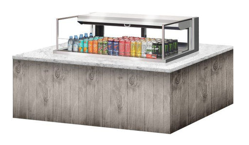 Turbo Air TOM-48L-UFD-S-1SI-N 48" Drop-In Horizontal Open Air Cooler w/ (1) Level – Stainless Steel Exterior, 115v - Donut-Equipment.com