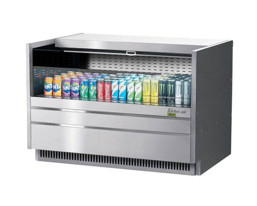 Turbo Air TOM-48UC-S-N 48 1/4" Drop-In Horizontal Open Air Cooler w/ (1) Level – Stainless Steel Exterior, 115v - Donut-Equipment.com