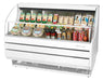 Turbo Air TOM-50SW-N 50 3/4" Slim Line Horizontal Open Air Cooler w/ (3) Levels – White Exterior, 115v - Donut-Equipment.com