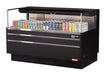 Turbo Air TOM-60L-UF-B-1S-N 58 3/4" Black Low Profile Horizontal Open Air Cooler w/ (1) Level – Ultra Front Merchandiser, 115v - Donut-Equipment.com