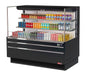 Turbo Air TOM-60L-UF-B-3S-N 58 3/4" Black Low Profile Horizontal Open Air Cooler w/ (3) Levels – Ultra Front Merchandiser, 115v - Donut-Equipment.com