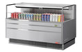 Turbo Air TOM-60L-UF-S-1S-N 58 3/4" Stainless Steel Low Profile Horizontal Open Air Cooler w/ (1) Level – Ultra Front Merchandiser, 115v - Donut-Equipment.com