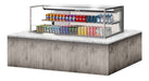 Turbo Air TOM-60L-UF-S-2SI-N 60" Stainless Steel Drop-In Refrigerated Open Display Case Merchandiser w/ (2) Levels, 115v - Donut-Equipment.com