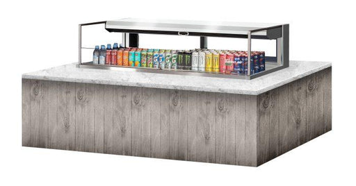 Turbo Air TOM-60L-UFD-S-1SI-N 60" Drop-In Horizontal Open Air Cooler w/ (1) Level – Stainless Steel Exterior, 115v - Donut-Equipment.com