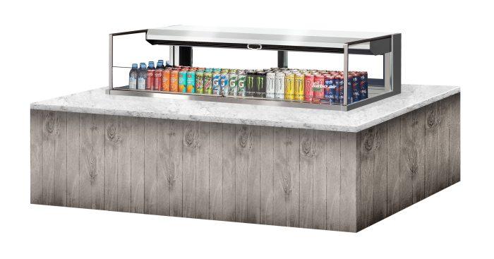 Turbo Air TOM-60L-UFD-S-1SI-N 60" Drop-In Horizontal Open Air Cooler w/ (1) Level – Stainless Steel Exterior, 115v - Donut-Equipment.com