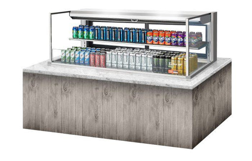 Turbo Air TOM-60L-UFD-S-2SI-N 60" Drop-In Horizontal Open Air Cooler w/ (2) Levels – Stainless Steel Exterior, 115v - Donut-Equipment.com