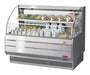 Turbo Air TOM-60LS-N 63" Low Profile Horizontal Open Air Cooler – Stainless Steel Refrigerated Curtain Merchandiser w/ (2) Levels, 115v - Donut-Equipment.com