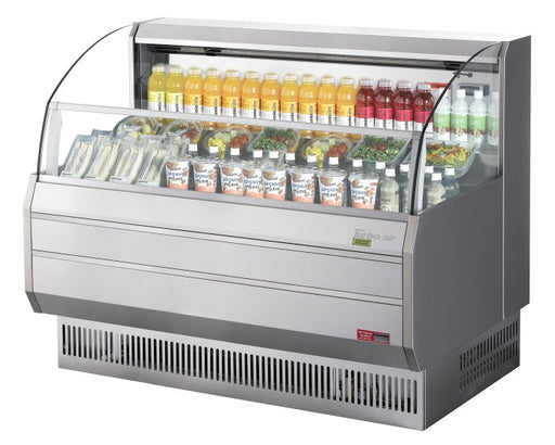 Turbo Air TOM-60SS-N 63 3/8" Slim Line Horizontal Open Air Cooler w/ (3) Shelves – Stainless Steel Exterior, 115v - Donut-Equipment.com