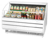 Turbo Air TOM-60SW-N 63" Slim Line Horizontal Open Air Cooler w/ (3) Levels – White Exterior, 115v - Donut-Equipment.com
