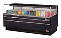 Turbo Air TOM-72L-UF-B-1S-N 70 3/4" Black Low Profile Horizontal Open Air Cooler w/ (1) Level – Ultra Front Merchandiser, 220v/1ph - Donut-Equipment.com