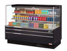 Turbo Air TOM-72L-UF-B-3S-N 70 3/4" Black Low Profile Horizontal Open Air Cooler w/ (3) Levels – Ultra Front Merchandiser, 220v/1ph - Donut-Equipment.com