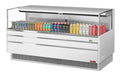 Turbo Air TOM-72L-UF-W-1S-N 70 3/4" White Low Profile Horizontal Open Air Cooler w/ (1) Level – Ultra Front Merchandiser, 220v/1ph - Donut-Equipment.com
