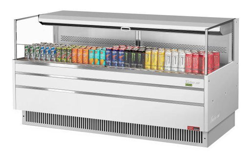 Turbo Air TOM-72L-UF-W-1S-N 70 3/4" White Low Profile Horizontal Open Air Cooler w/ (1) Level – Ultra Front Merchandiser, 220v/1ph - Donut-Equipment.com