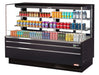 Turbo Air TOM-72L-UFD-B-3S-N 70 3/4" Black Low Profile Horizontal Open Air Cooler w/ (3) Levels – Ultra Front Deluxe Merchandiser, 220v/1ph - Donut-Equipment.com