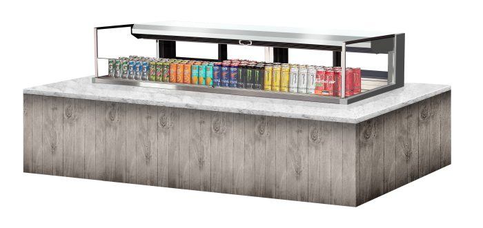 Turbo Air TOM-72L-UFD-S-1SI-N 72" Drop-In Horizontal Open Air Cooler w/ (1) Level – Stainless Steel Exterior, 220v/1ph - Donut-Equipment.com